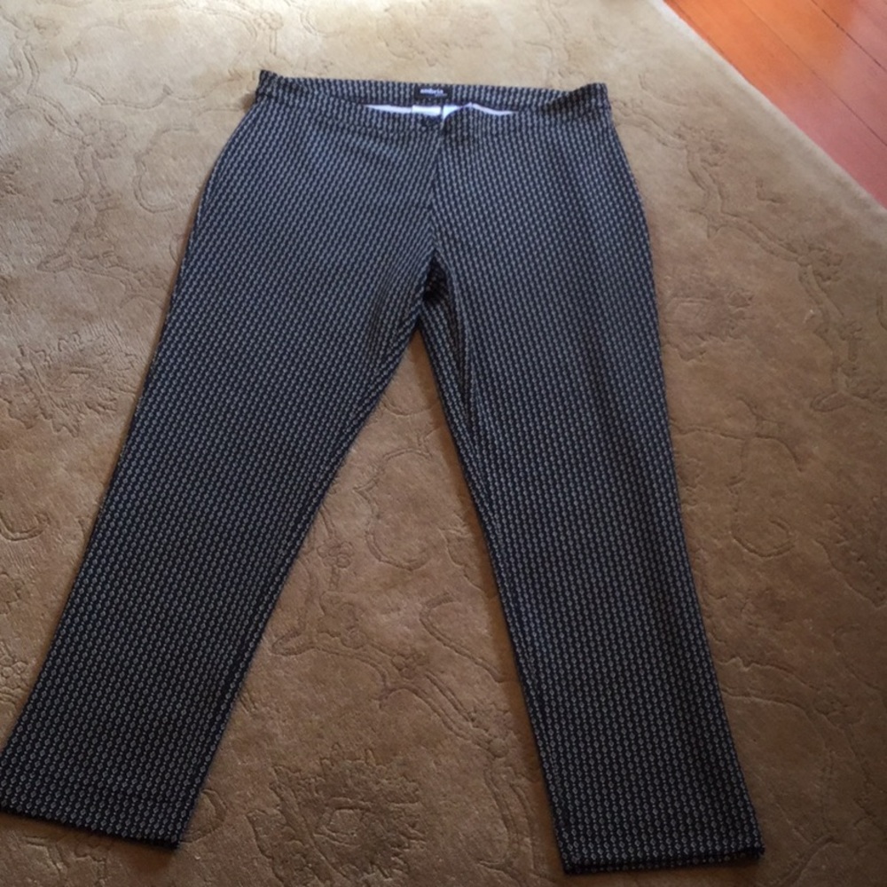 Stretch blend printed trouser pants